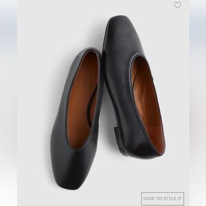 Madewell Black Leather Flats